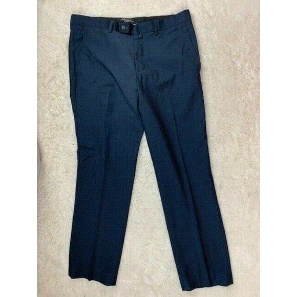 Cedar Wood State Size 32r Mens Dress Pants Blue Slim Fit Straight Leg - Picture 1 of 4